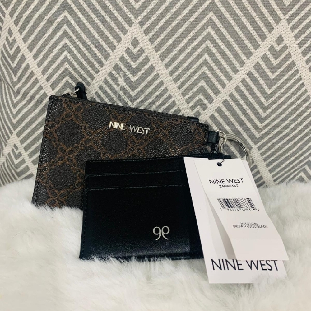Nine West Brown and Black Wallet Set